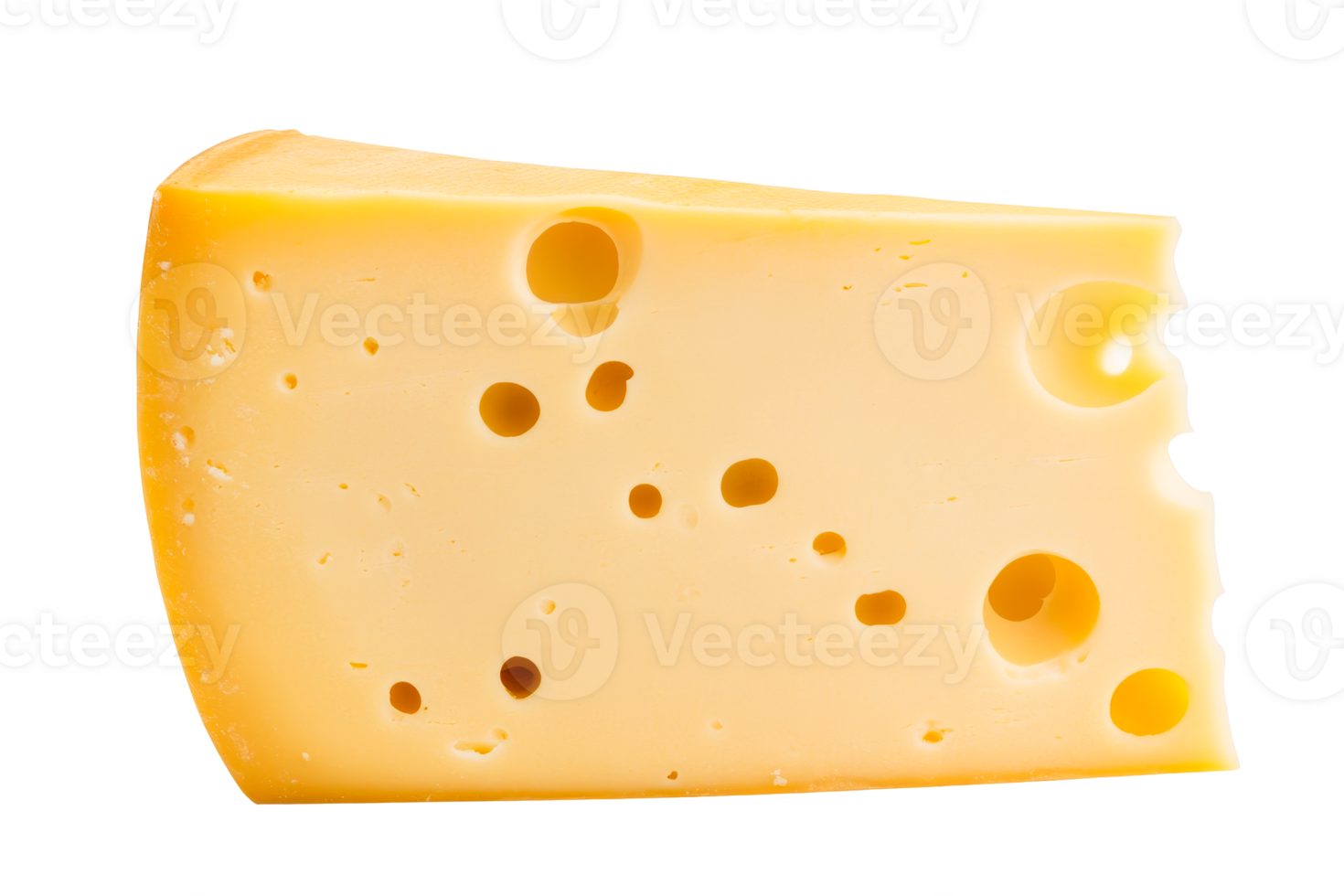 Swiss cheese piece detailed close-up, dairy, cut out transparent png
