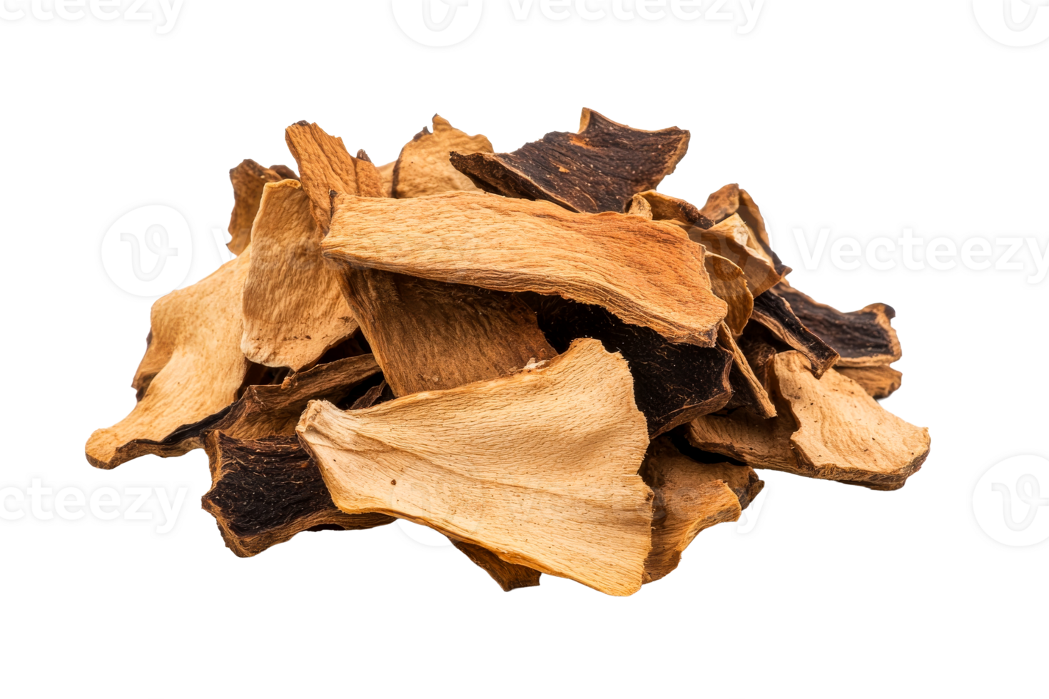 Dried Boletus, gourmet food preparation ingredient, isolated, cut out transparent png