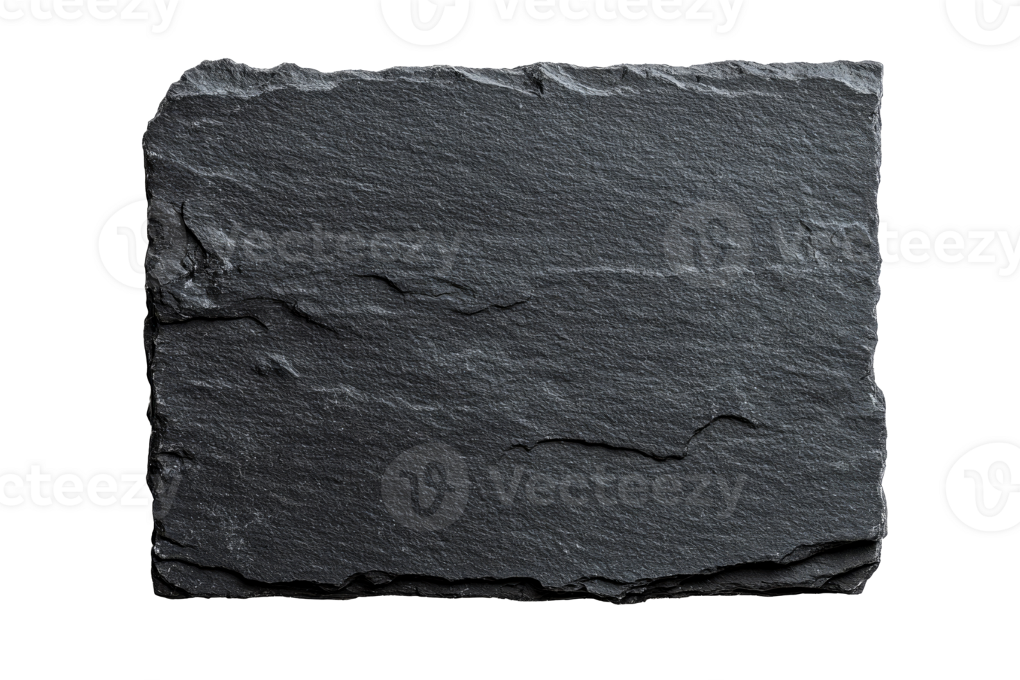 Black Slate Coaster, Drink Placement Surface, Rough Stone Texture, cut out transparent png
