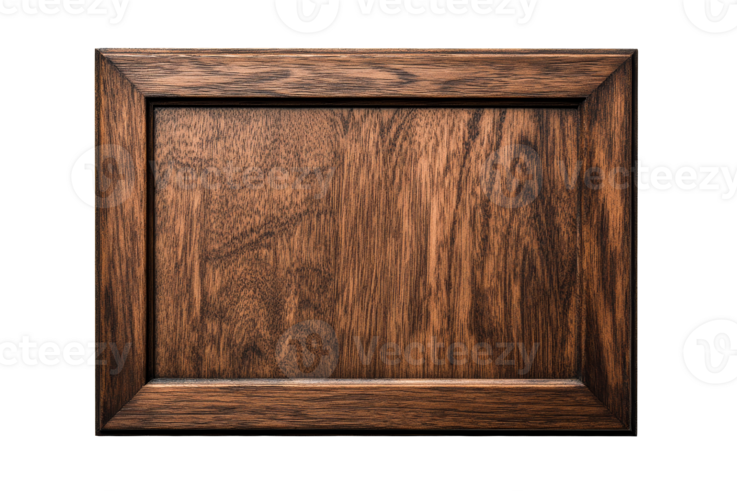 Wooden frame with textured patterns, background, brown, cut out transparent png