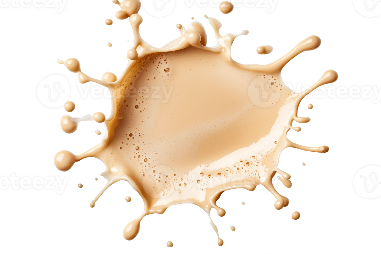 Coffee splash, beverage explosion, liquid motion, cappuccino texture, cut out transparent png