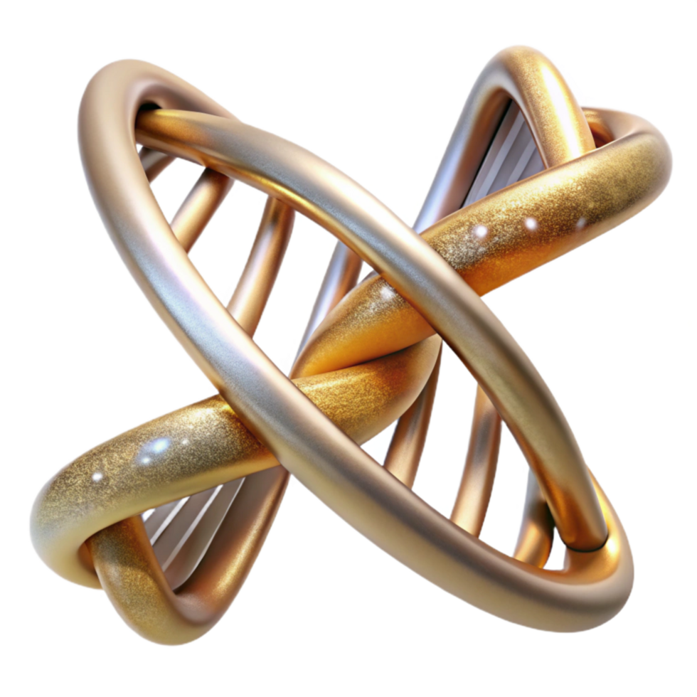 magnificent artistic Abstract Dna Double Helix Design Cutout for Genetic Research premium png