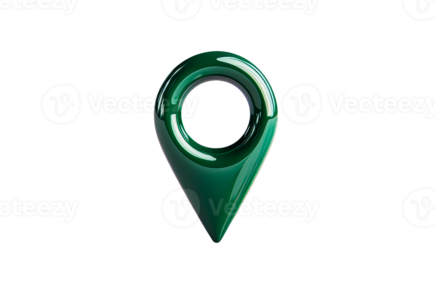 Green map marker with transparent background png