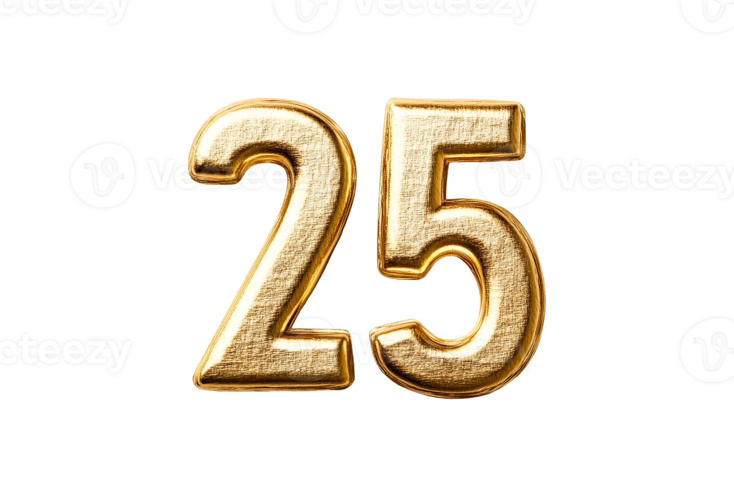 Golden number twenty five for special occasions png