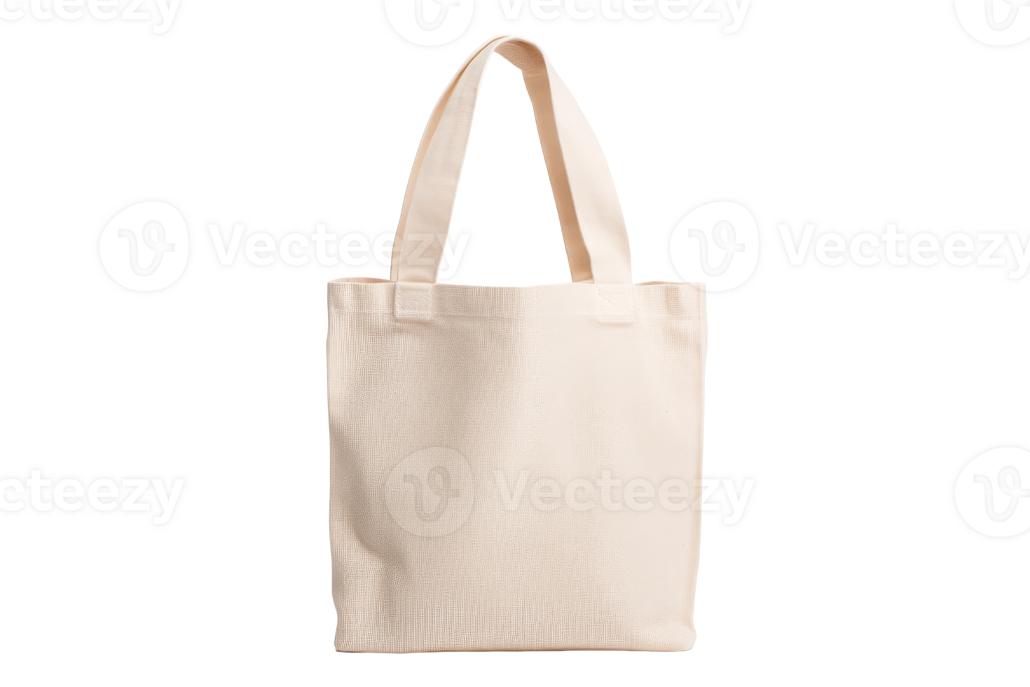Beige tote bag with handles for daily use png