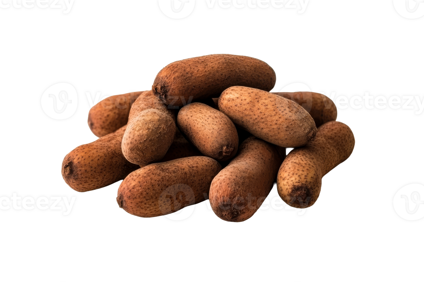 Tamarind fruit stacked on a transparent background png