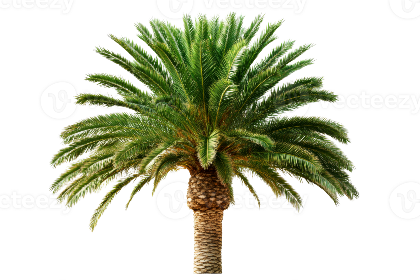 Lush palm tree with vibrant green fronds png