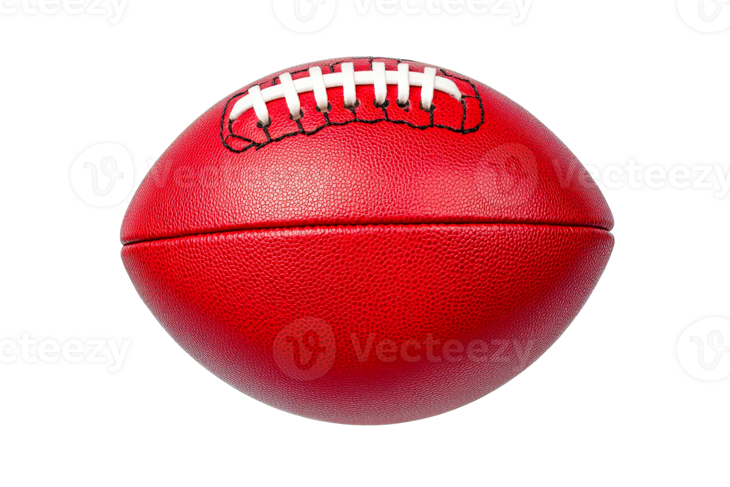 Bright red football on transparent background png
