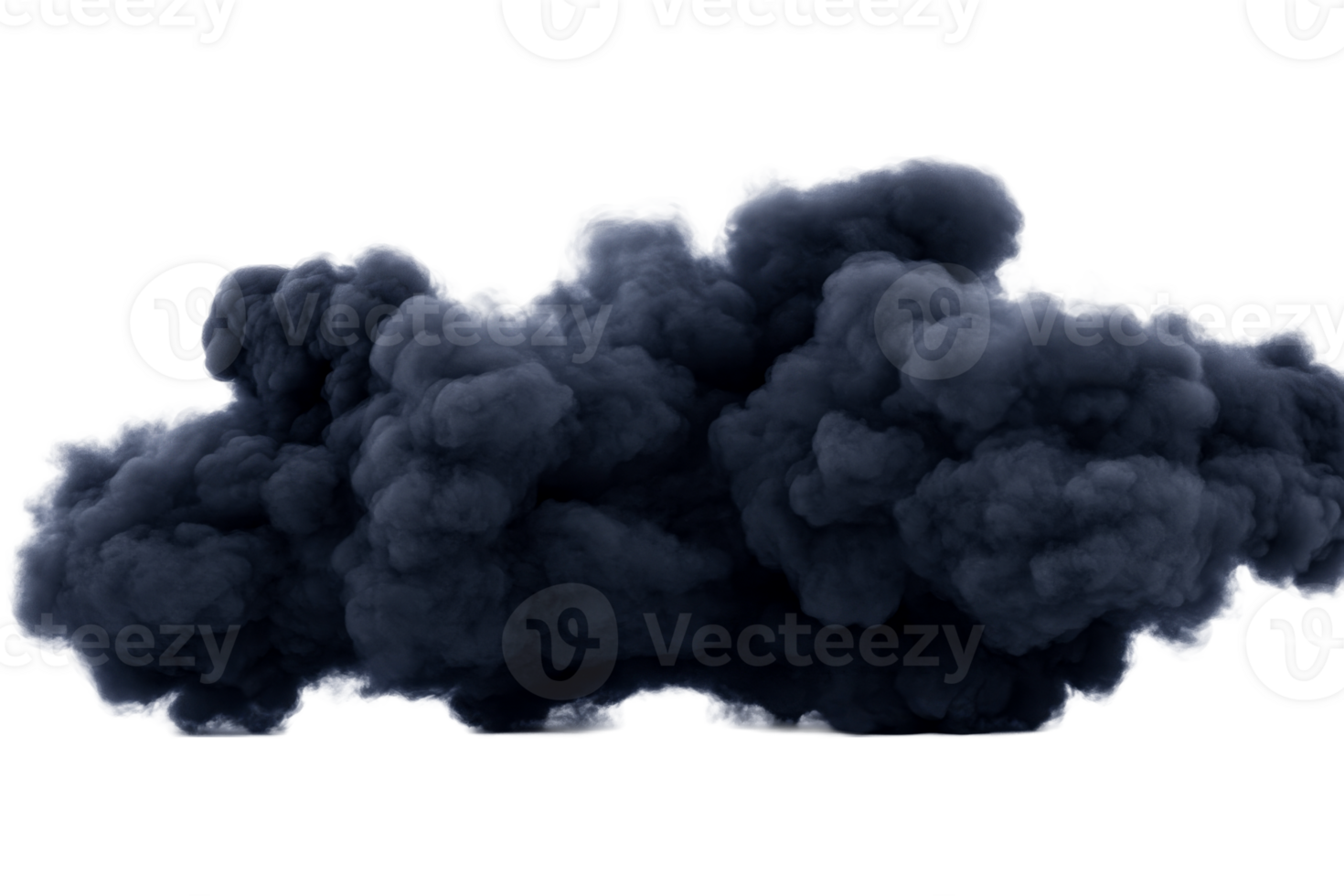 Dark smoke cloud on a transparent background png