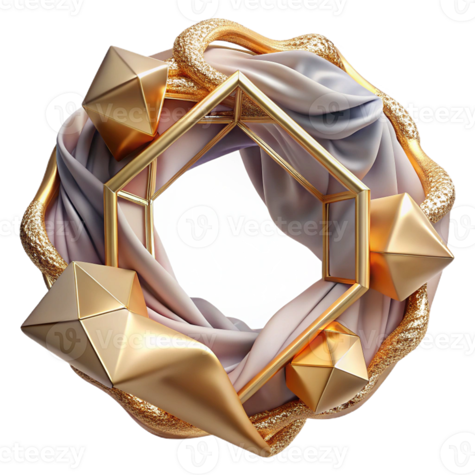 vibrant vintage Abstract Polygon Cutout Transparent for Presentation Backgrounds authentic png