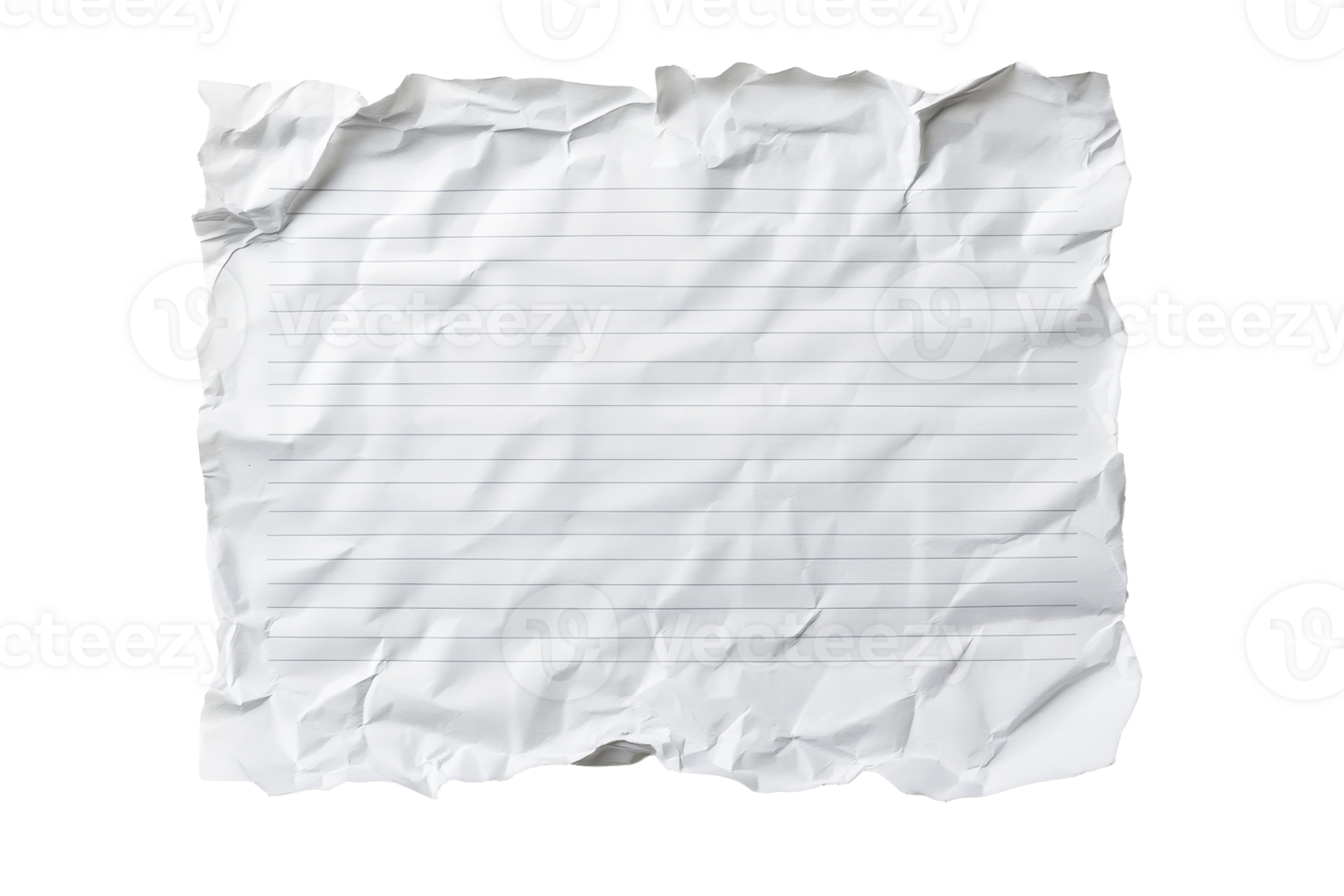 Crumpled sheet with horizontal lines png
