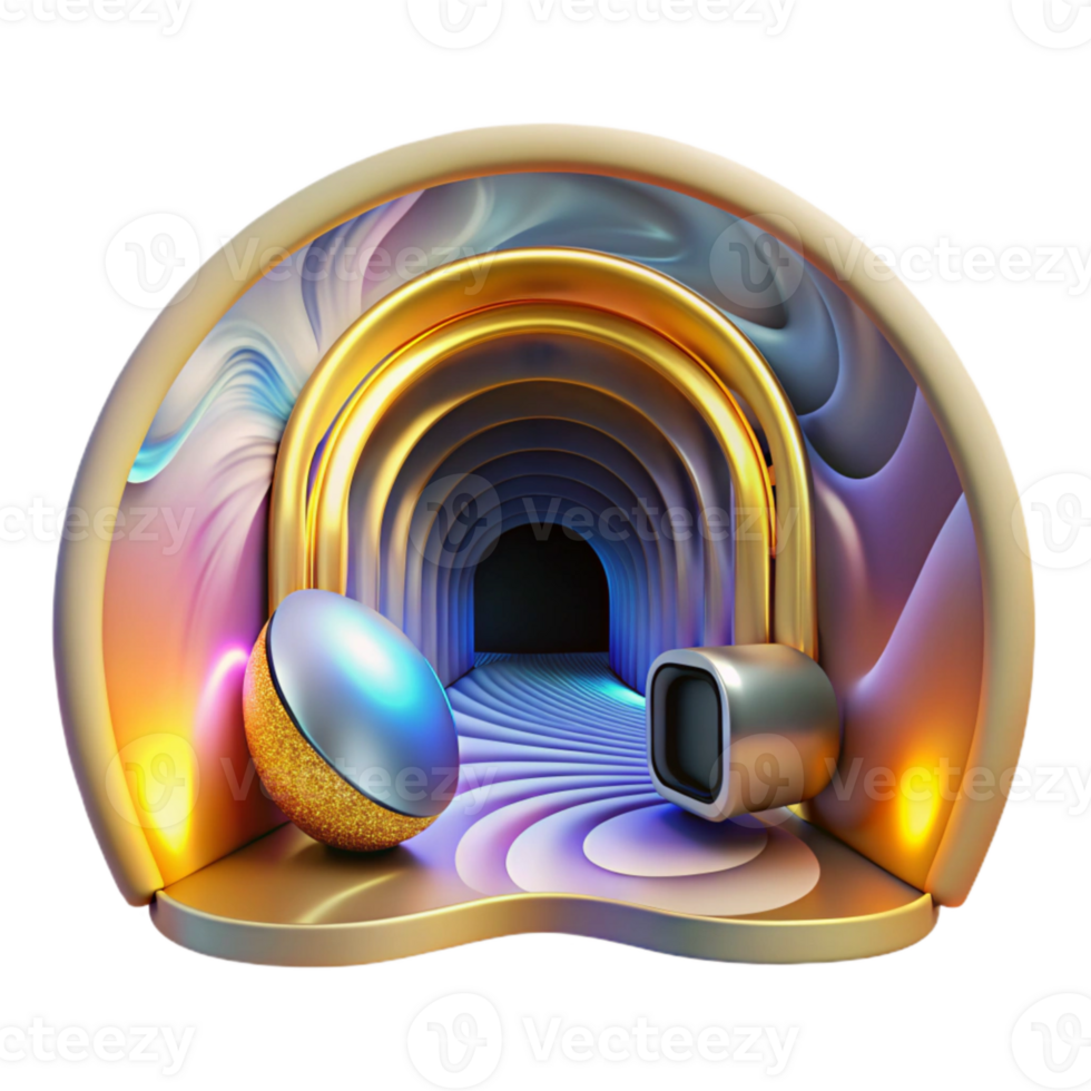 impressive vintage Abstract Vr Tunnel Cutout for Psychedelic Visuals professional png