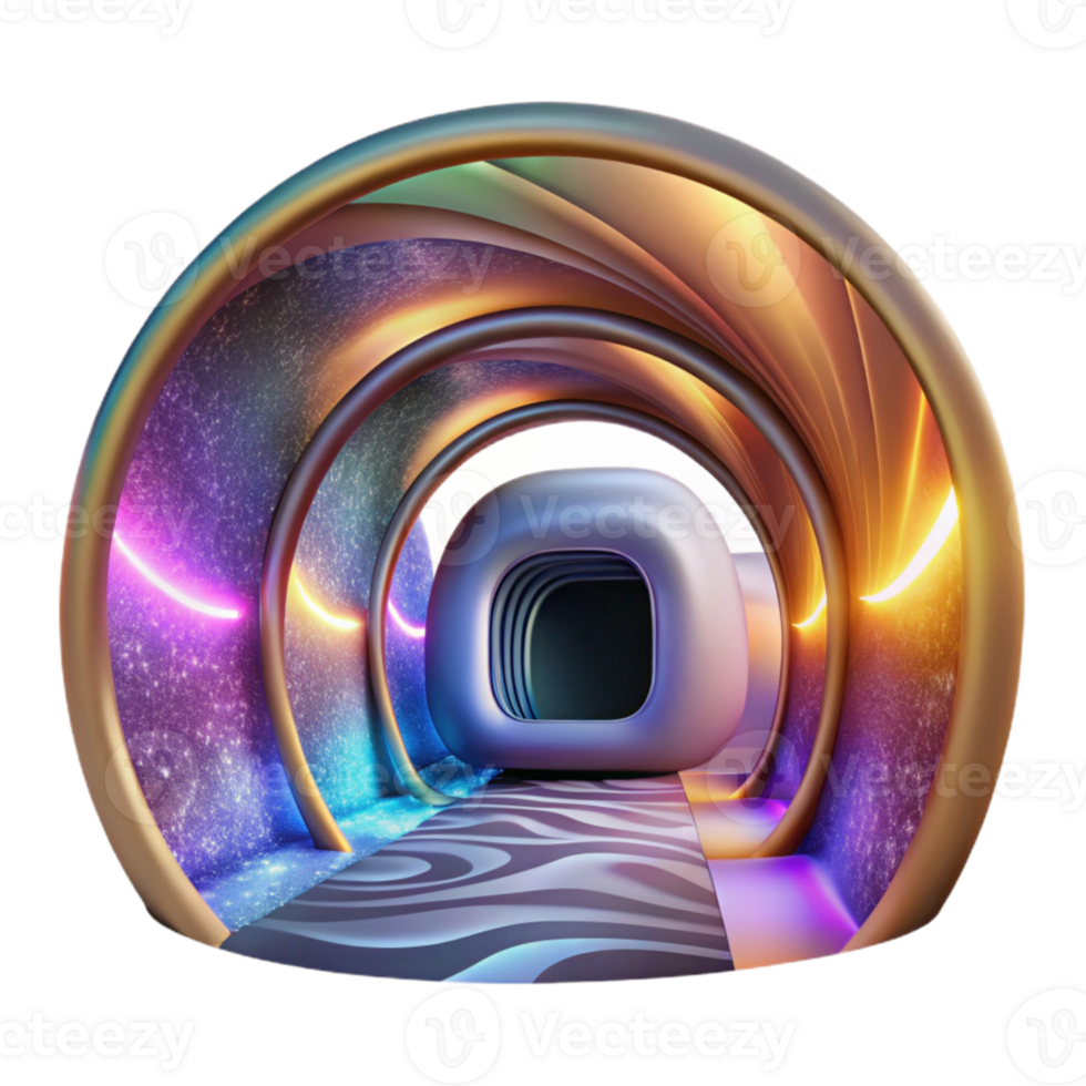 impressive modern Abstract Vr Tunnel Cutout for Psychedelic Visuals premium png