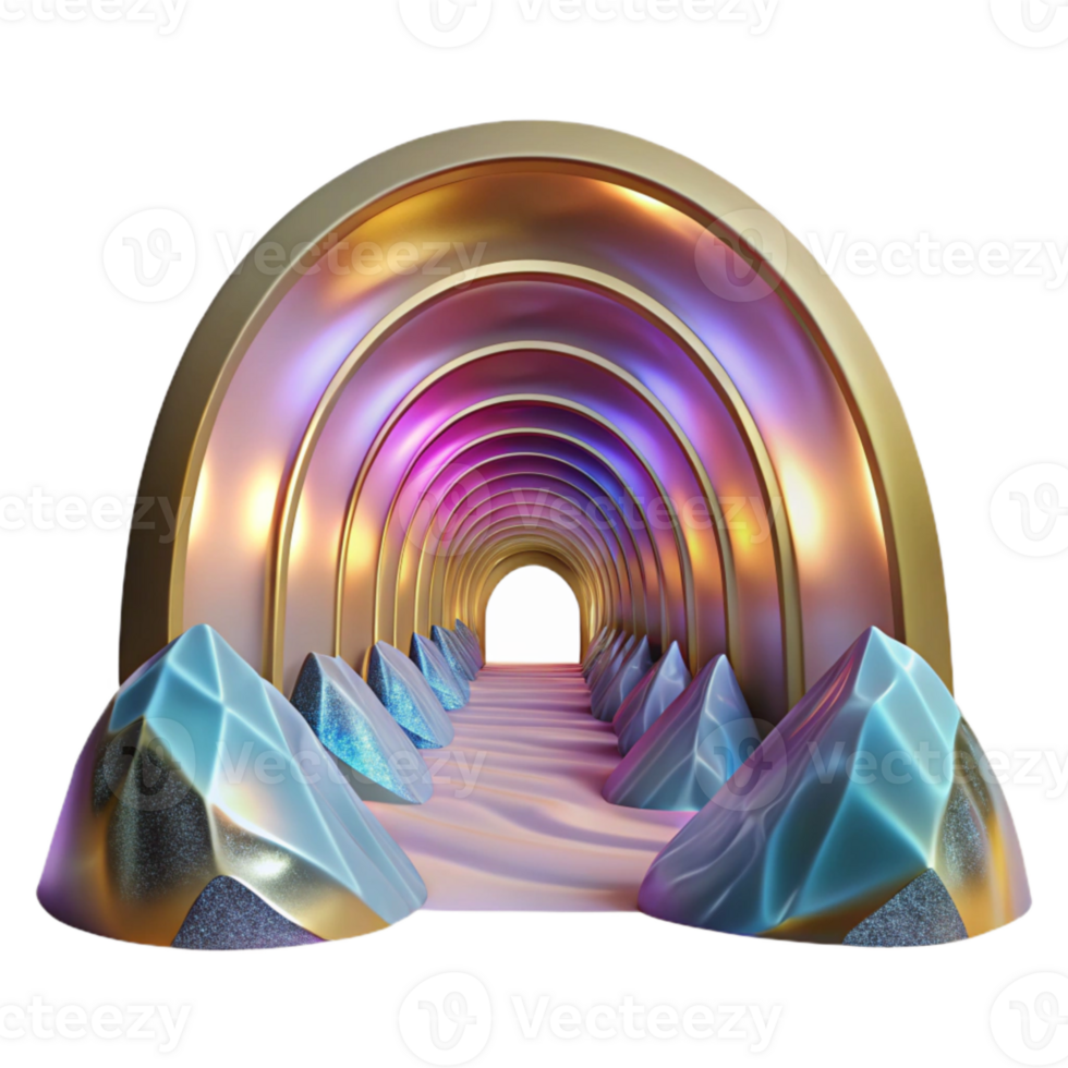 wonderful modern Abstract Vr Tunnel Cutout for Psychedelic Visuals premium png