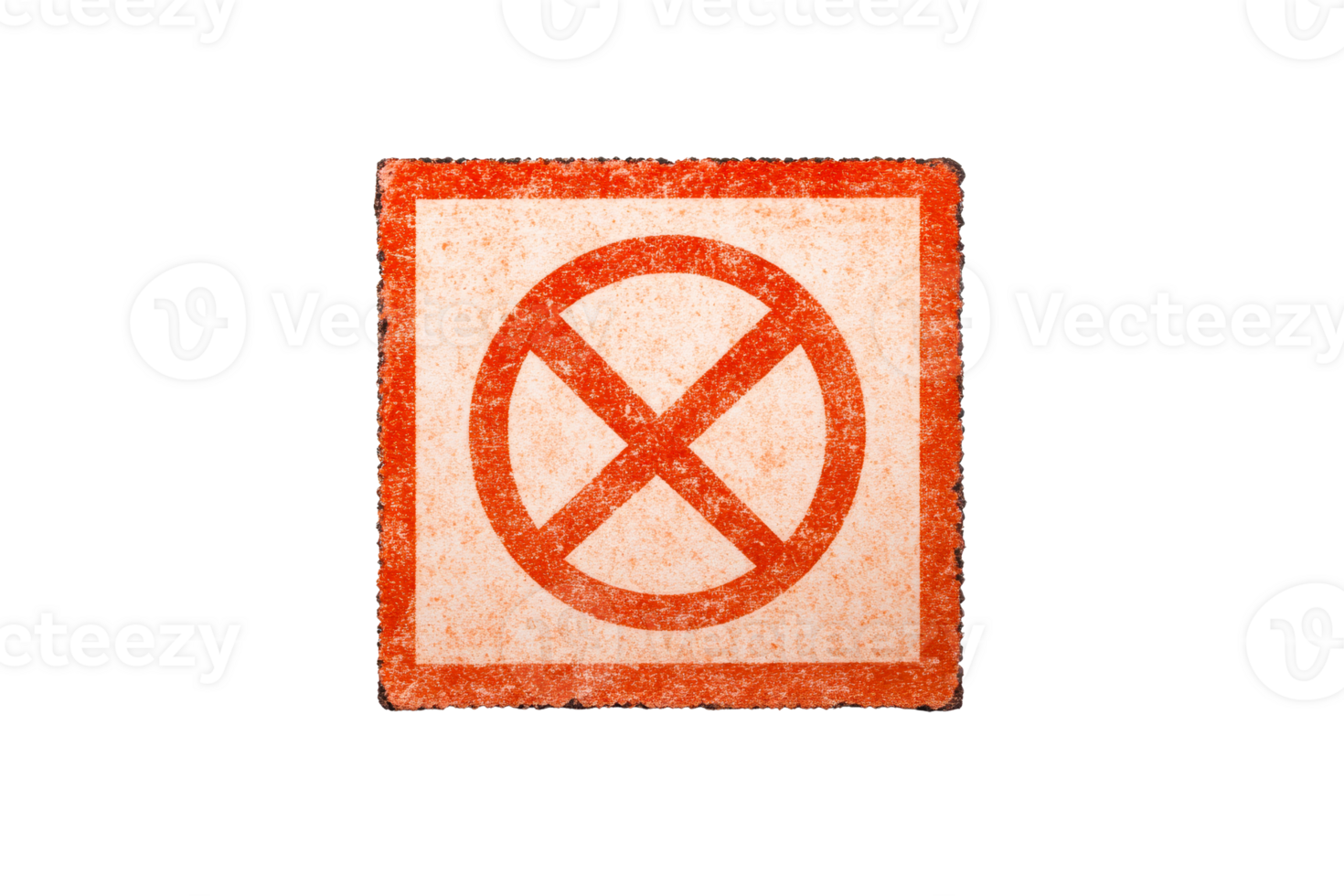 No entry sign with striking red border png