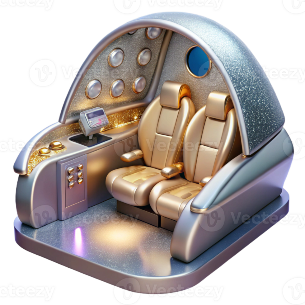 serene abstract Airplane Cockpit Interior Transparent for Flight Simulation high resolution png