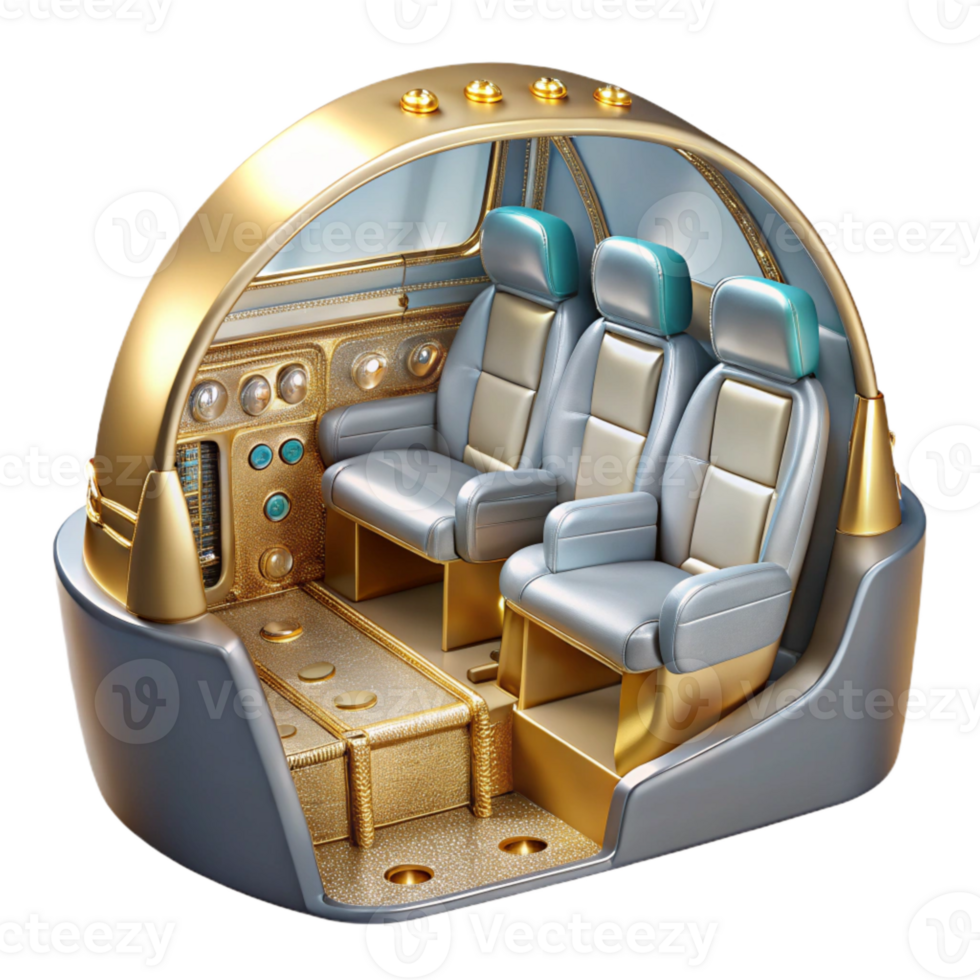 impressive rustic Airplane Cockpit Interior Transparent for Flight Simulation detailed png