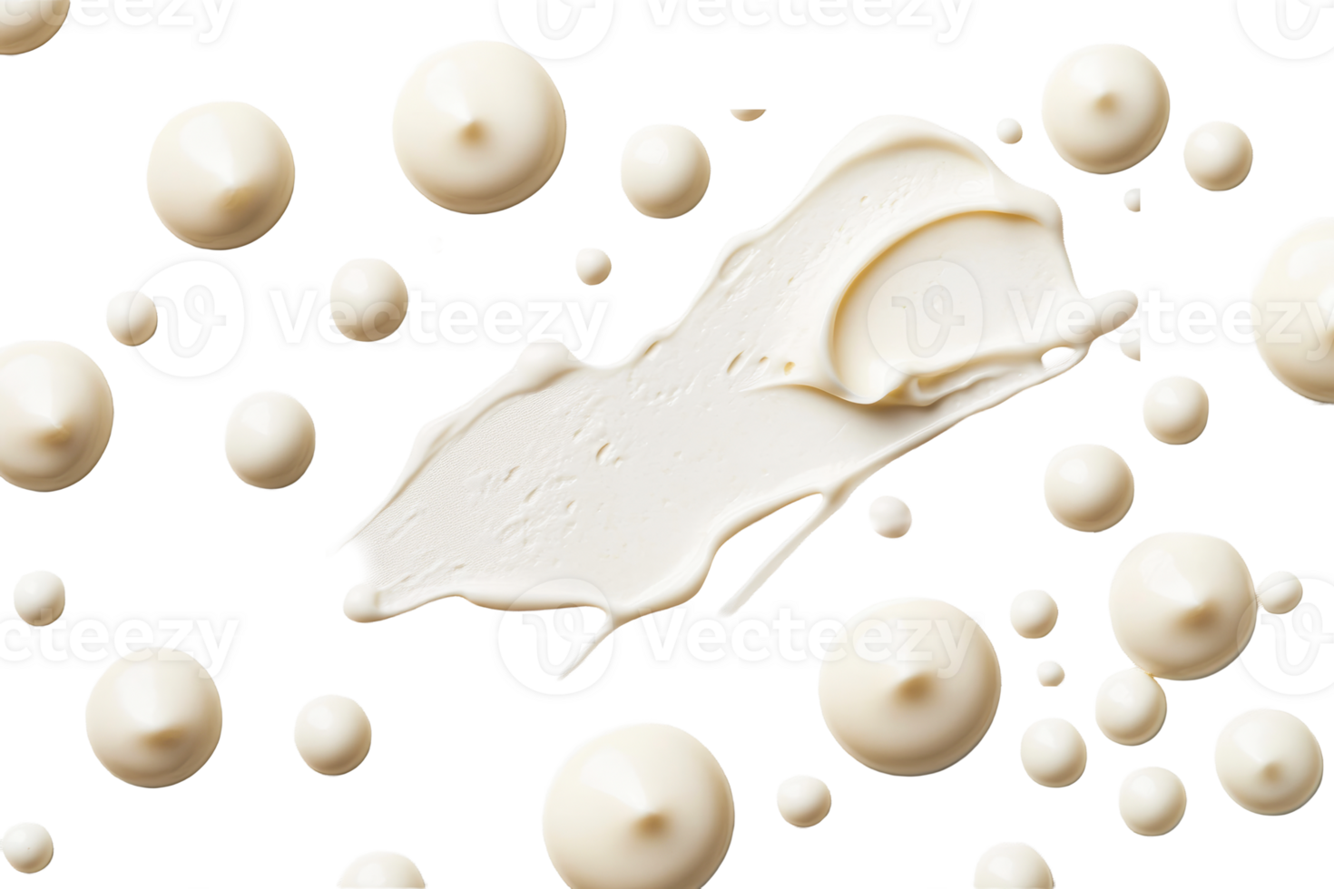 Creamy texture with circular droplets and splashes png