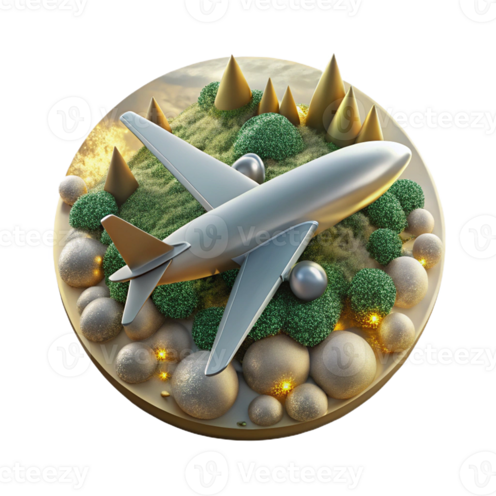 stunning rustic Airplane Flying Over Forest Landscape Transparent for Nature Travel original png