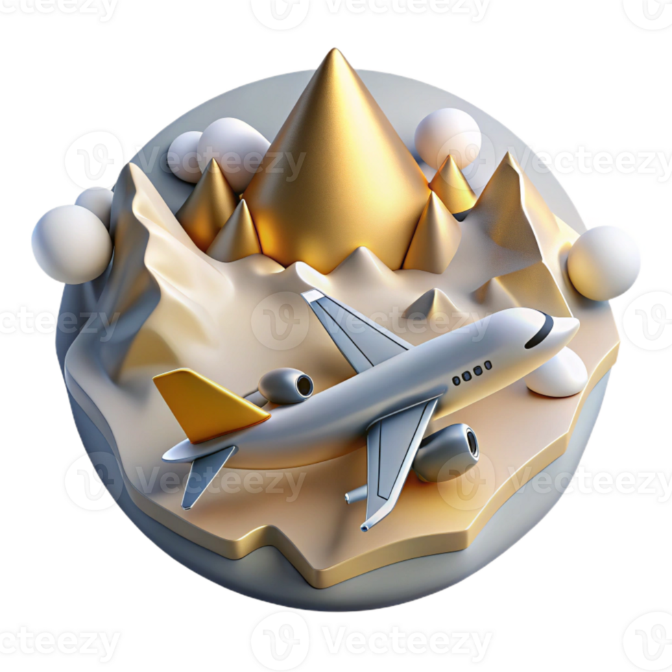 impressive minimalist Airplane Flying Over Snowy Mountains Cutout for Winter Travel original png