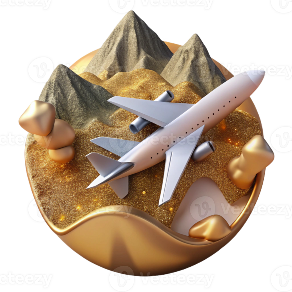stunning minimalist Airplane Flying Over Mountains Cutout for Scenic Landscapes original png