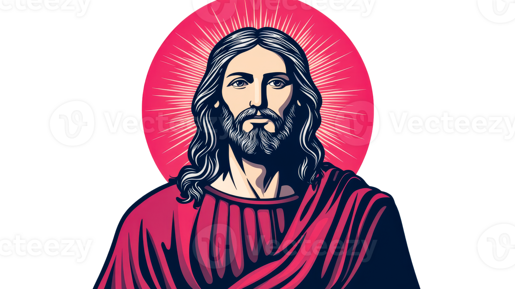 Depiction of a religious figure with a halo png
