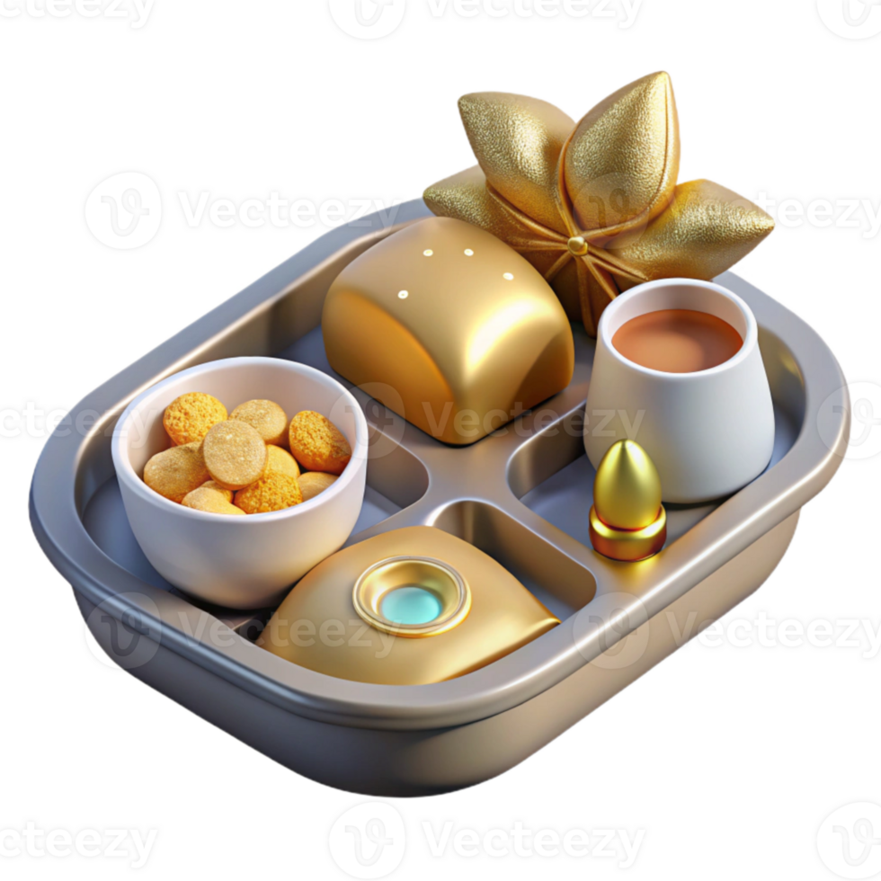 magnificent rustic Airplane Food Tray with Meal Cutout for Airline Catering detailed png