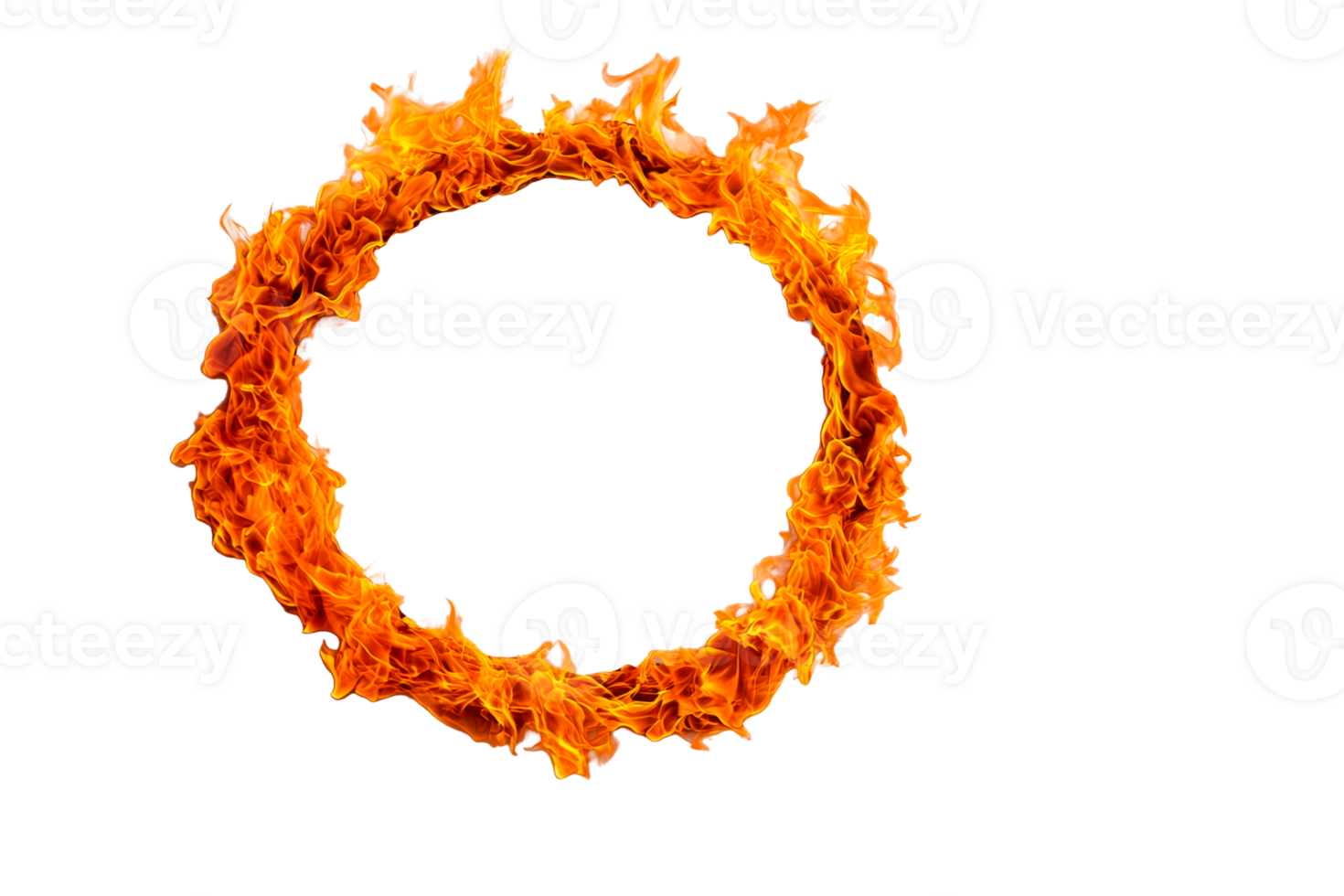 Transparent circular flame design png