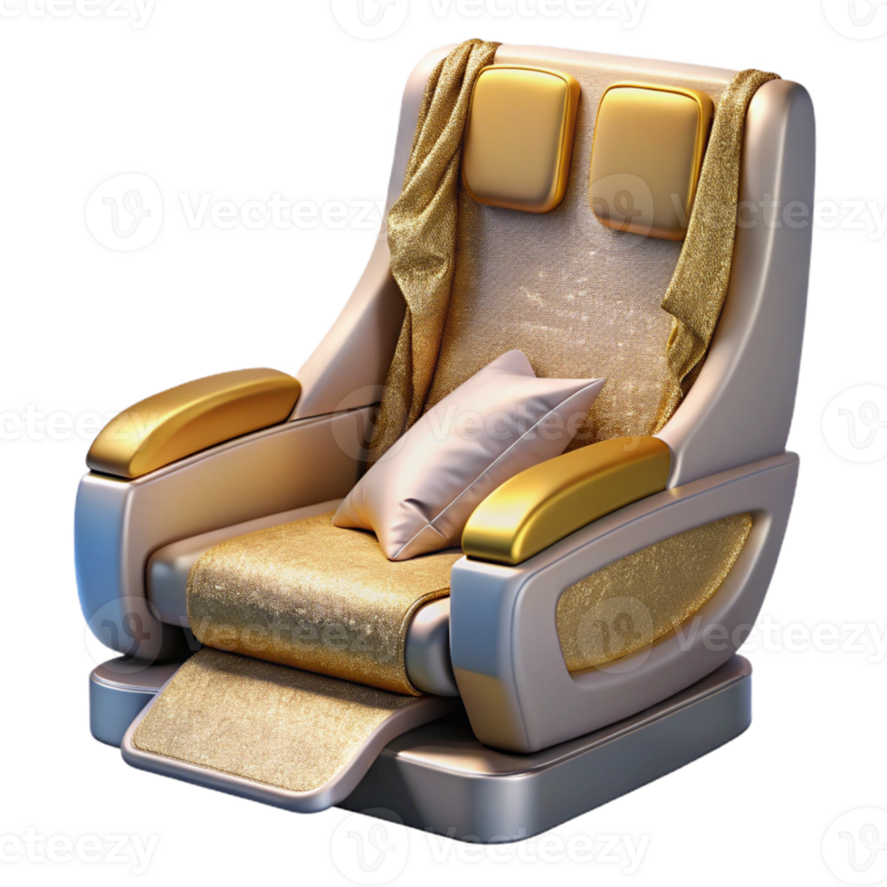 impressive abstract Airplane Seat Reclined Isolated for Passenger Comfort png