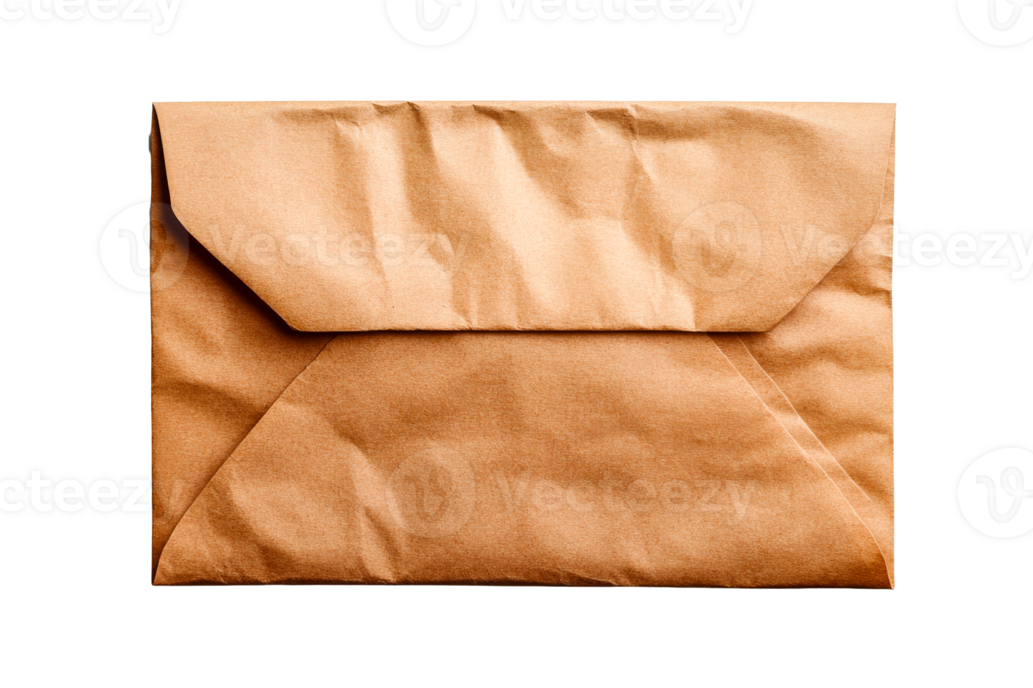 Brown envelope on clear background png