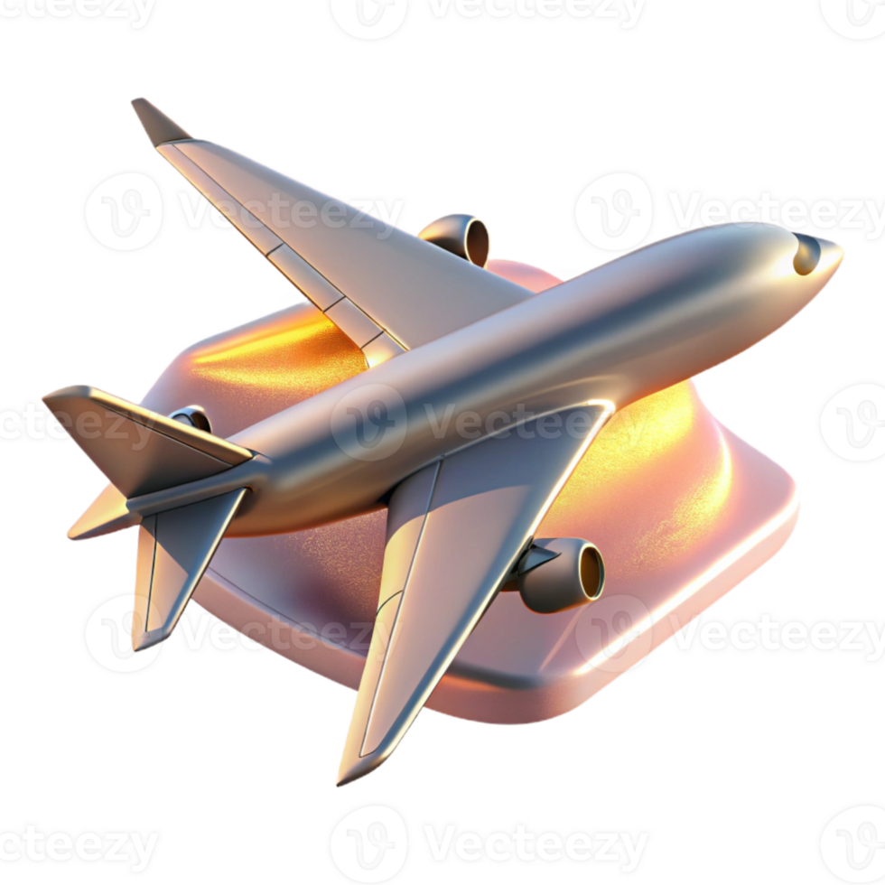 stunning modern Airplane Taking Off at Sunset Transparent for Travel Posters detailed png