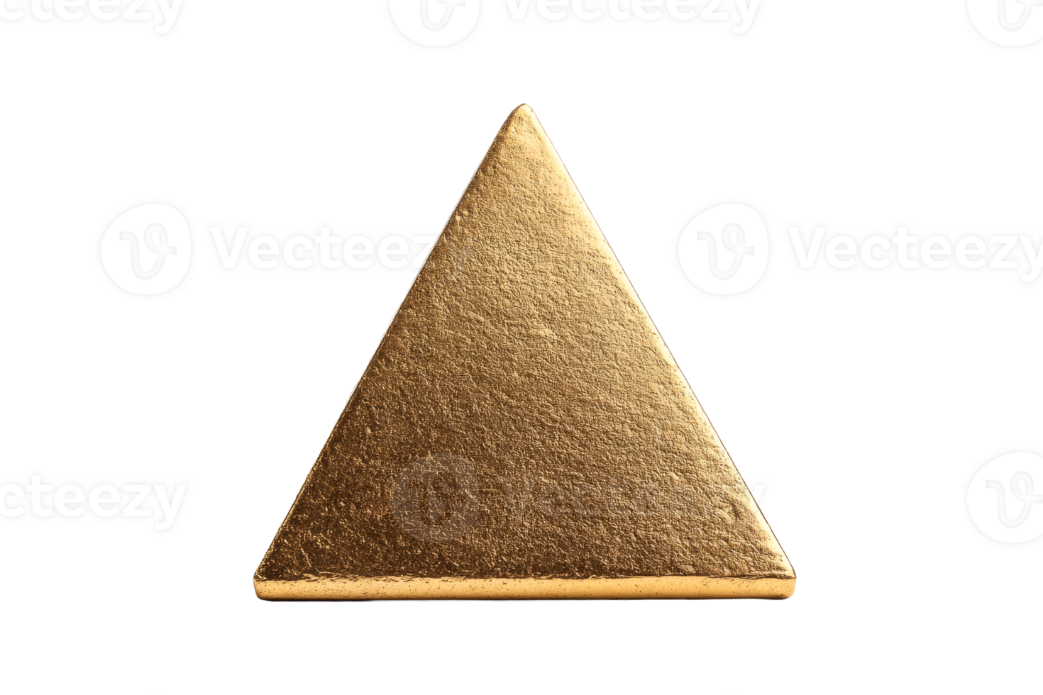 Golden triangle shape on a transparent background png