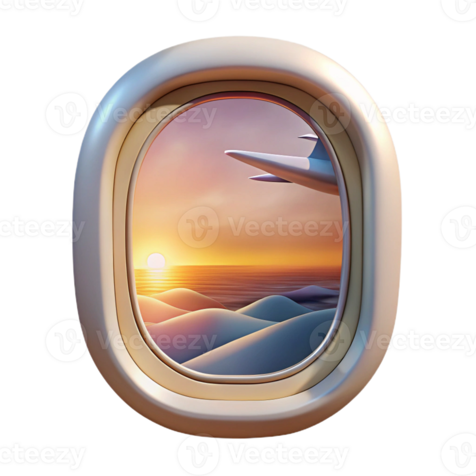 extraordinary rustic Airplane Window View of City Skyline Cutout for Urban Travel png