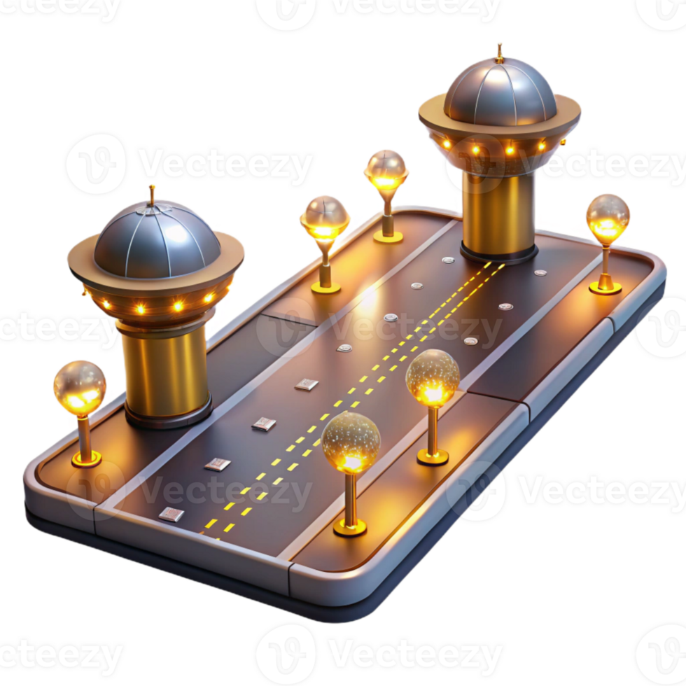 impressive modern Airport Runway Lights at Night Transparent for Aviation Photography high resolution png