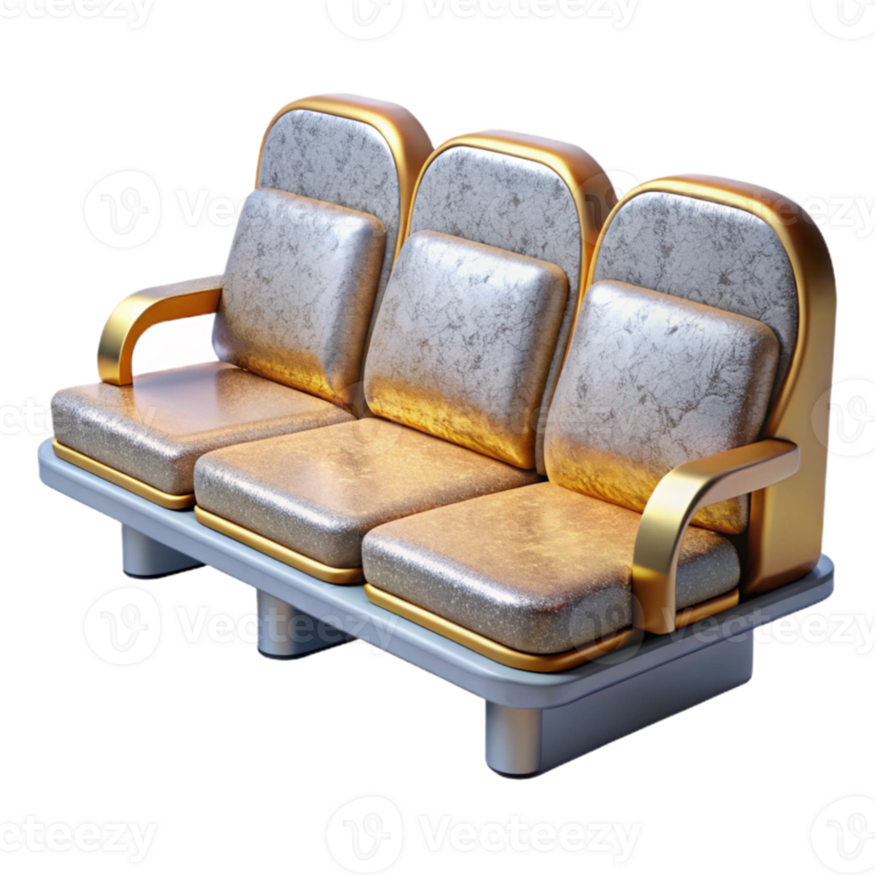 magnificent rustic Airport Lounge Seating Area Cutout for Passenger Comfort detailed png