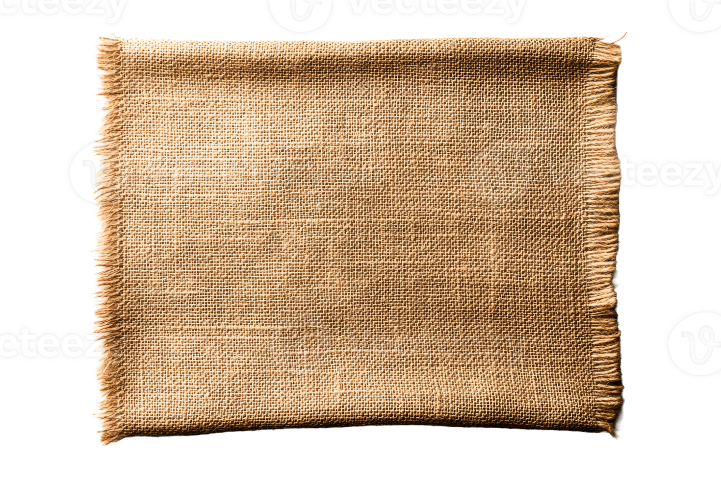 Frayed burlap on clear background png