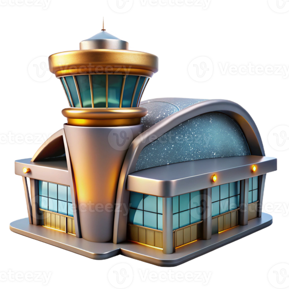 wonderful minimalist Airport Terminal Building Modern Isolated premium png