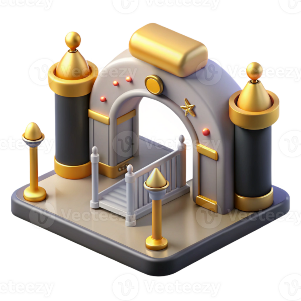 elegant abstract Airport Terminal Map with Gates Isolated for Passenger Navigation png
