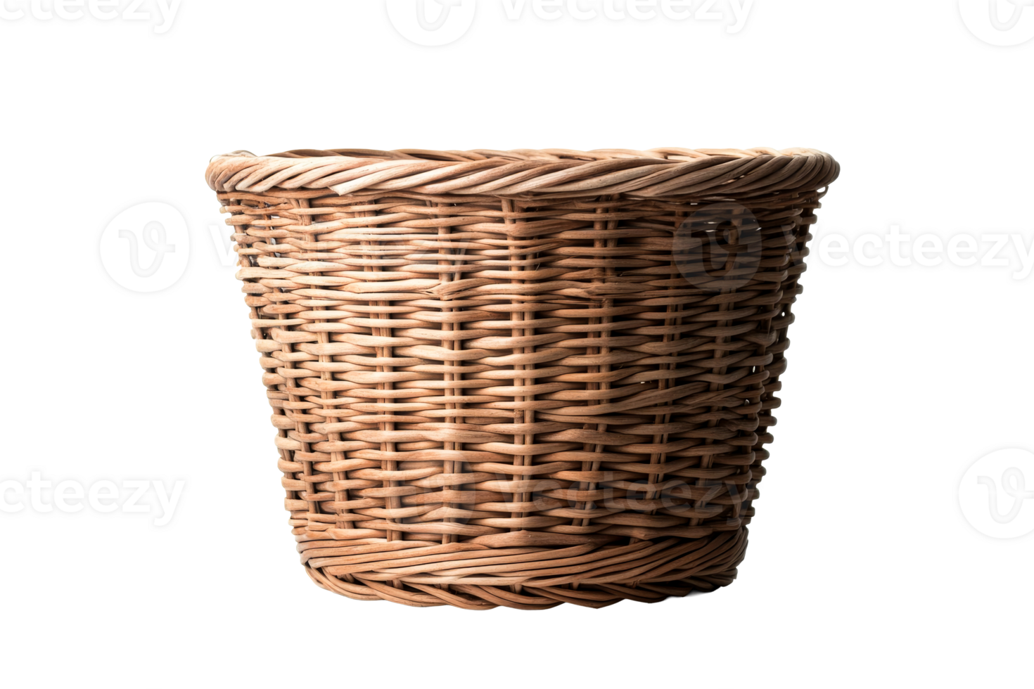 Transparent wicker basket for design png