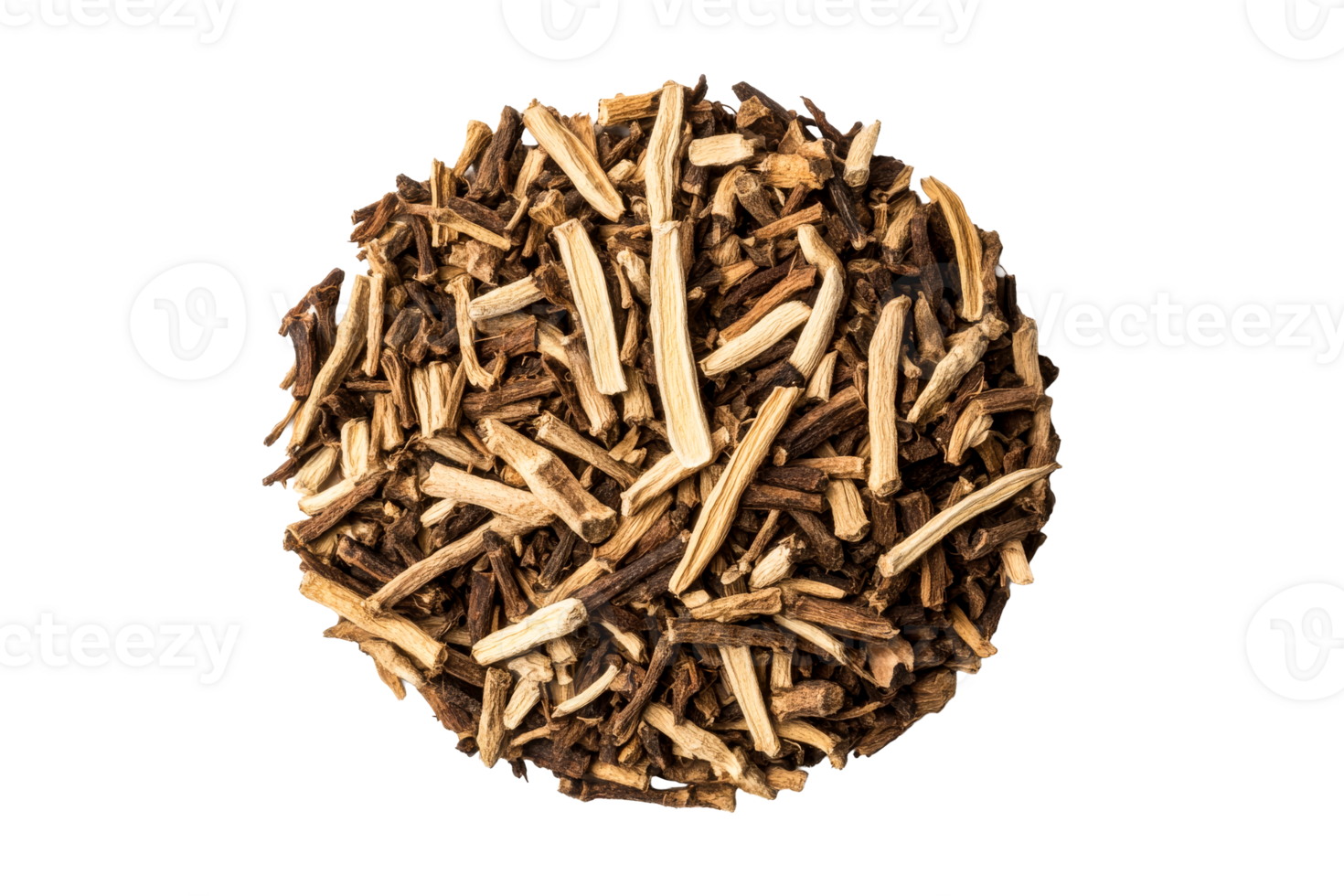 Circular dried roots for herbal use png