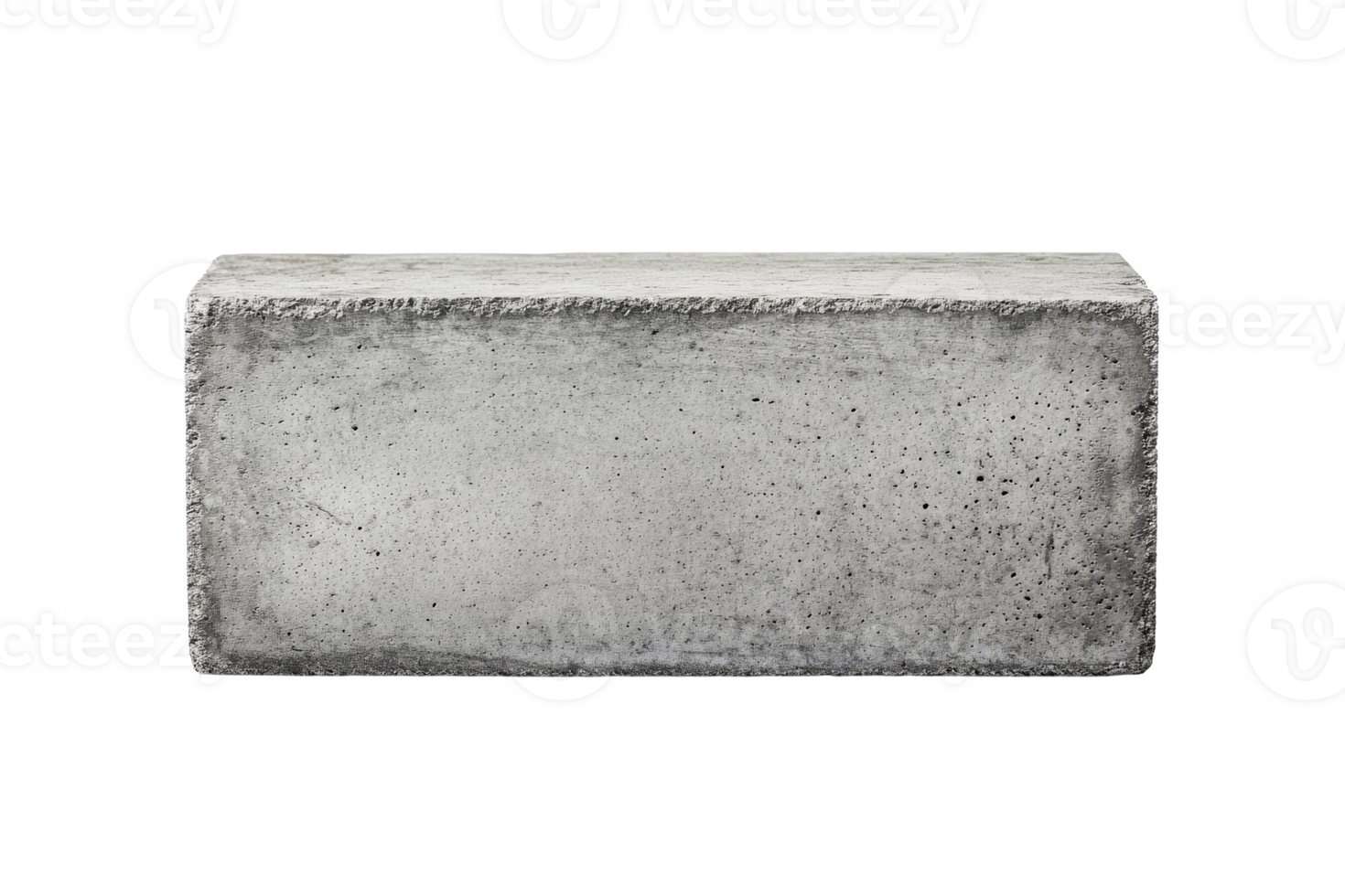 Smooth concrete block with sharp edges png