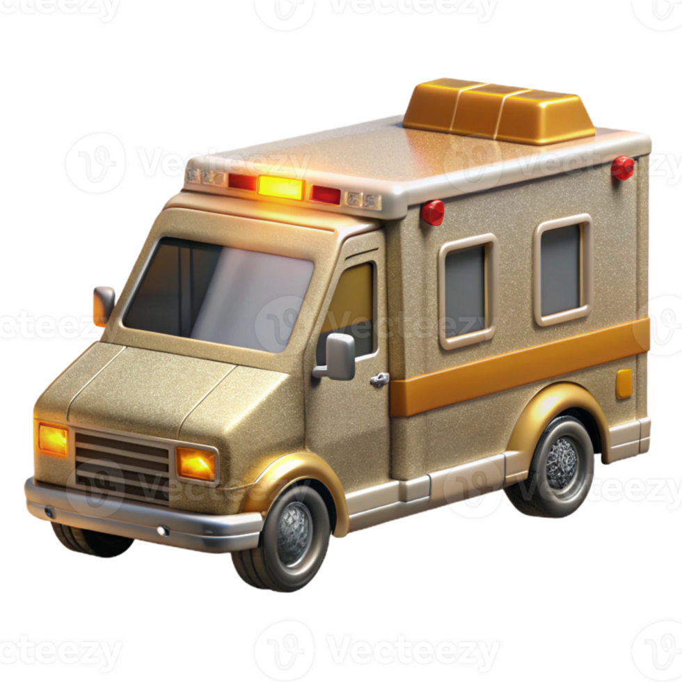 dramatic modern Ambulance Emergency Vehicle Cutout for Healthcare Design authentic png