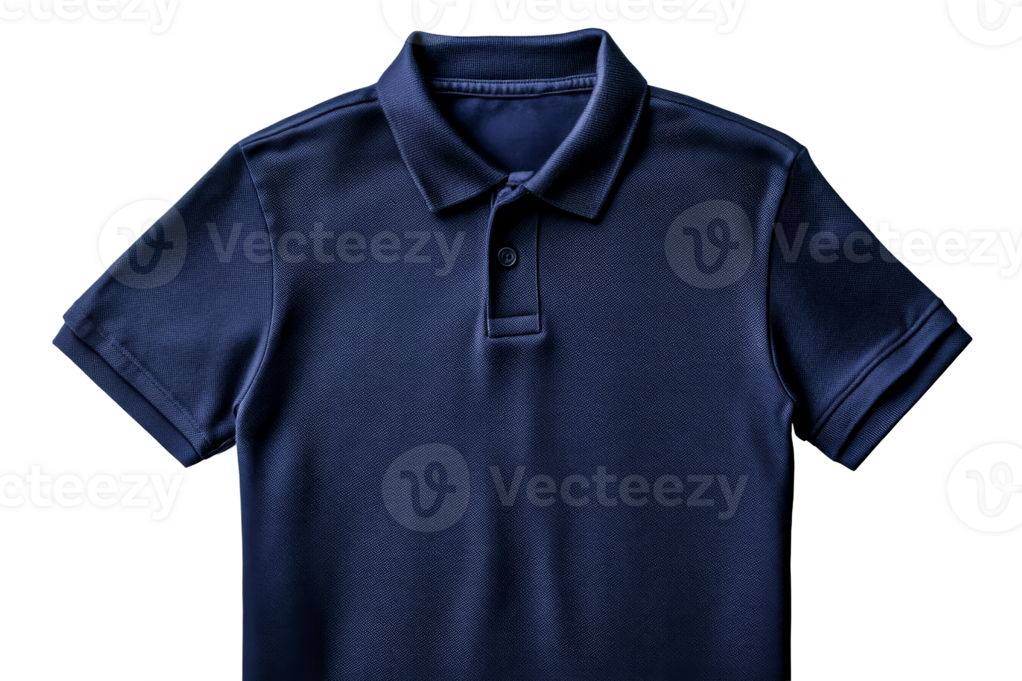 Dark navy polo shirt on transparent background png