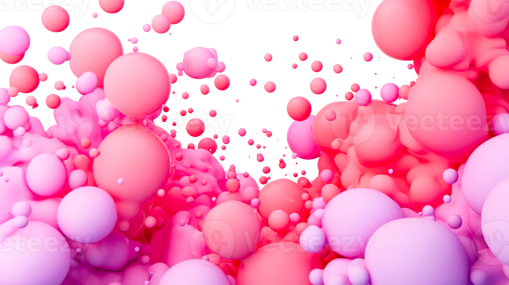 Colorful bubbles on a clear background png
