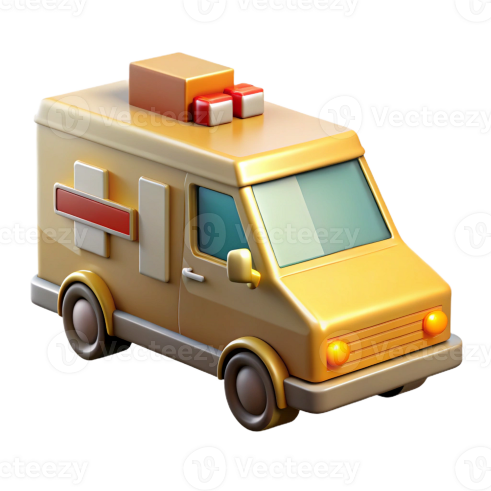 beautiful abstract Ambulance Vehicle Emergency Cutout for Medical Transportation high resolution png