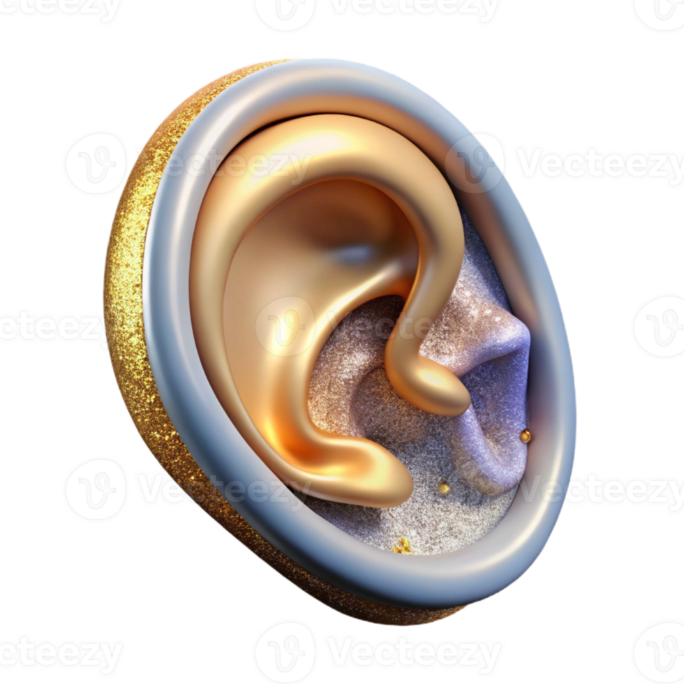 extraordinary abstract Anatomical Ear Illustration Transparent for Audiology Studies png