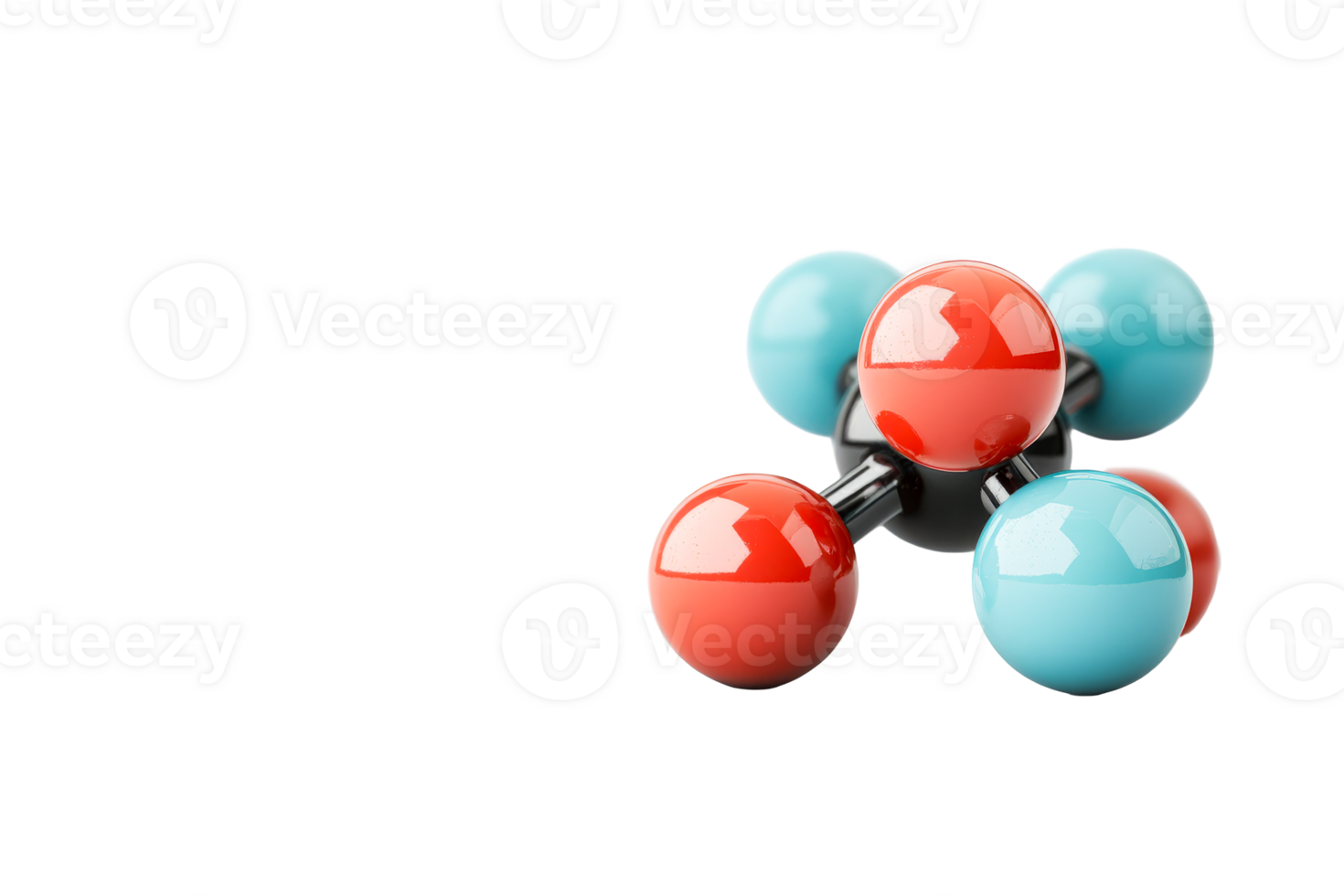 Transparent molecular structure for science png