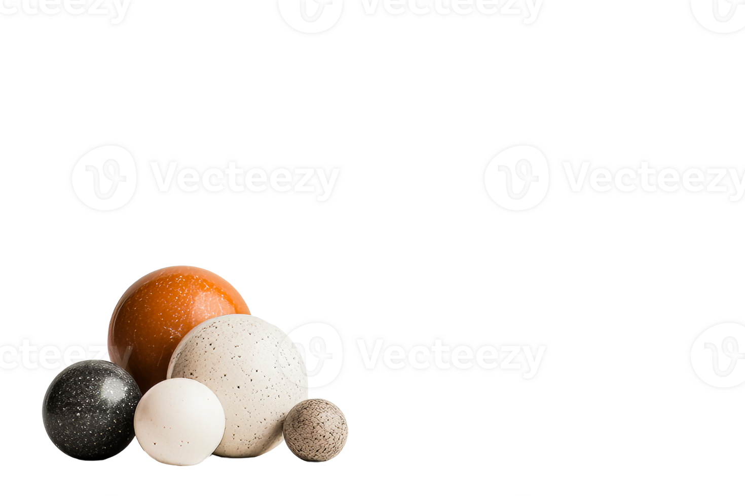 Decorative spheres on clear background png