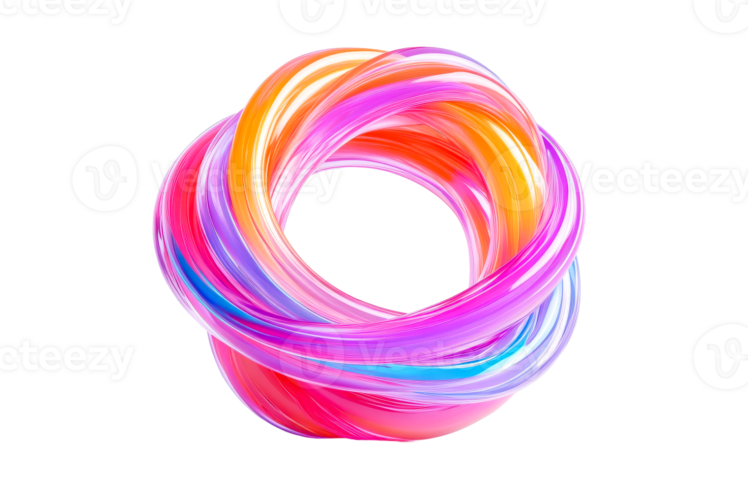 Twisted ribbon on clear background png