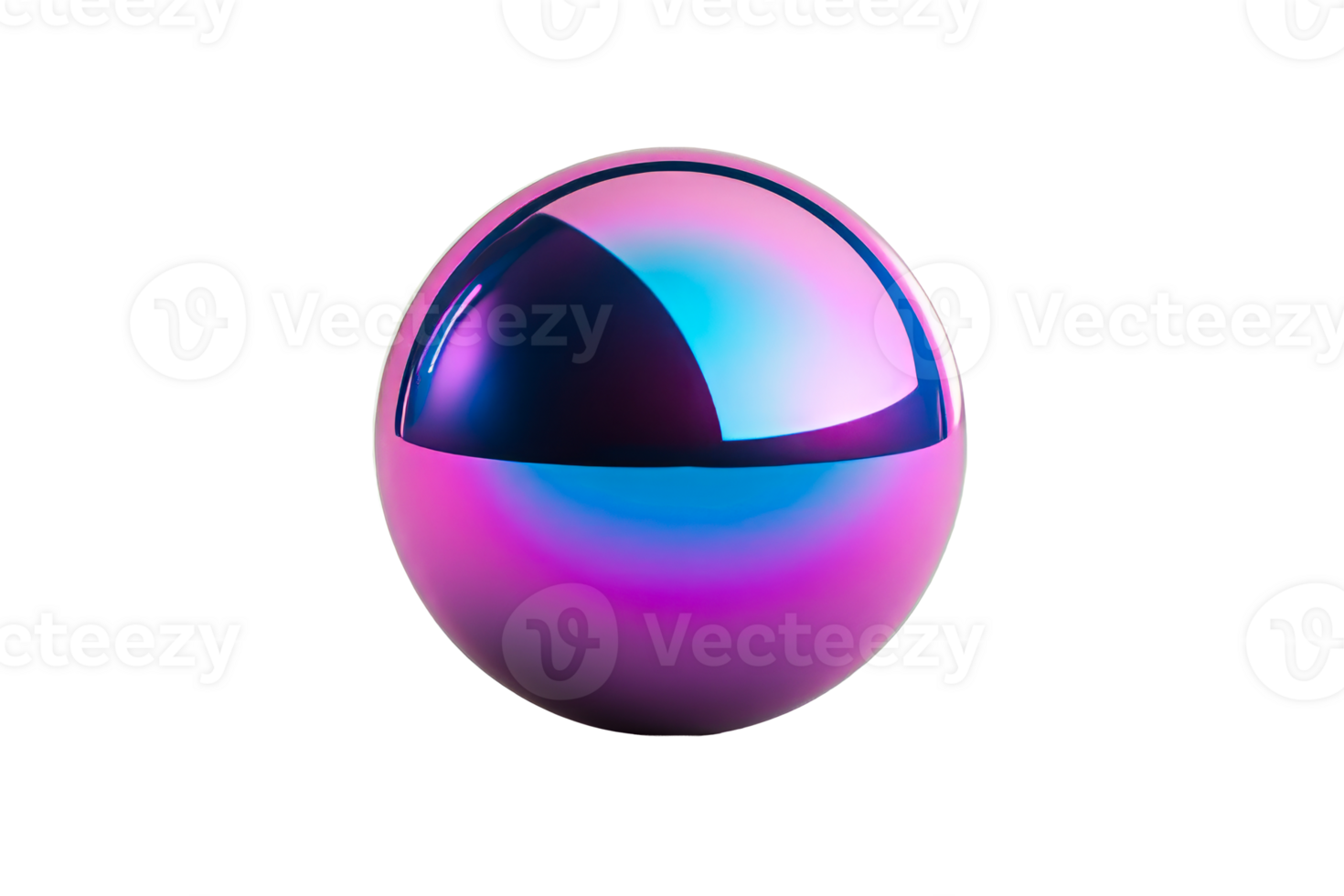 Vibrant reflective sphere for design png